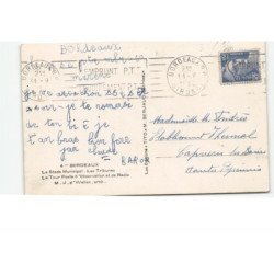 SPORTS: stade, bordeaux, le stade municipale, les tribunes, la tour poste d'observation et de radio - très bon état