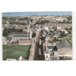 NEUVILLE-SAINT-REMY: l'église et la rue de lille vue aérienne 10X15 - très bon état
