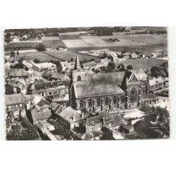 NEUVILLE-en-FERRAIN: l'église saint-quentin vue aérienne 10X15 - très bon état