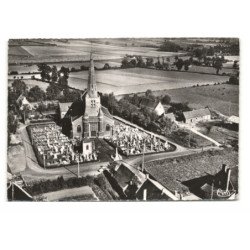 NOORDPEENE: l'église vue aérienne 10X15 - très bon état