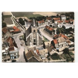 NEUVILLE-sur-ESCAUT: l'église vue aérienne 10X15 - très bon état