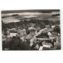 LA NEUVILLE: l'église, la mairie, vue aérienne 10X15 - très bon état