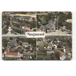 NEUFMESNIL: 4 vues vue aérienne 10X15 - très bon état