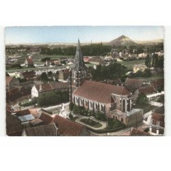 OSTRICOURT: l'église saint-vaast vue aérienne 10X15 - très bon état