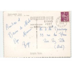 MALO-les-BAINS: la plage vue aérienne 10X15 - très bon état