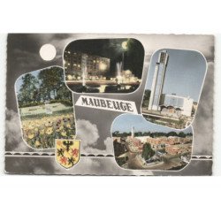 MAUBEUGE: souvenir de maubeuge vue aérienne 10X15 - très bon état