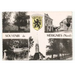 MERIGNIES: souvenir de... 5 vues vue aérienne 10X15 - très bon état