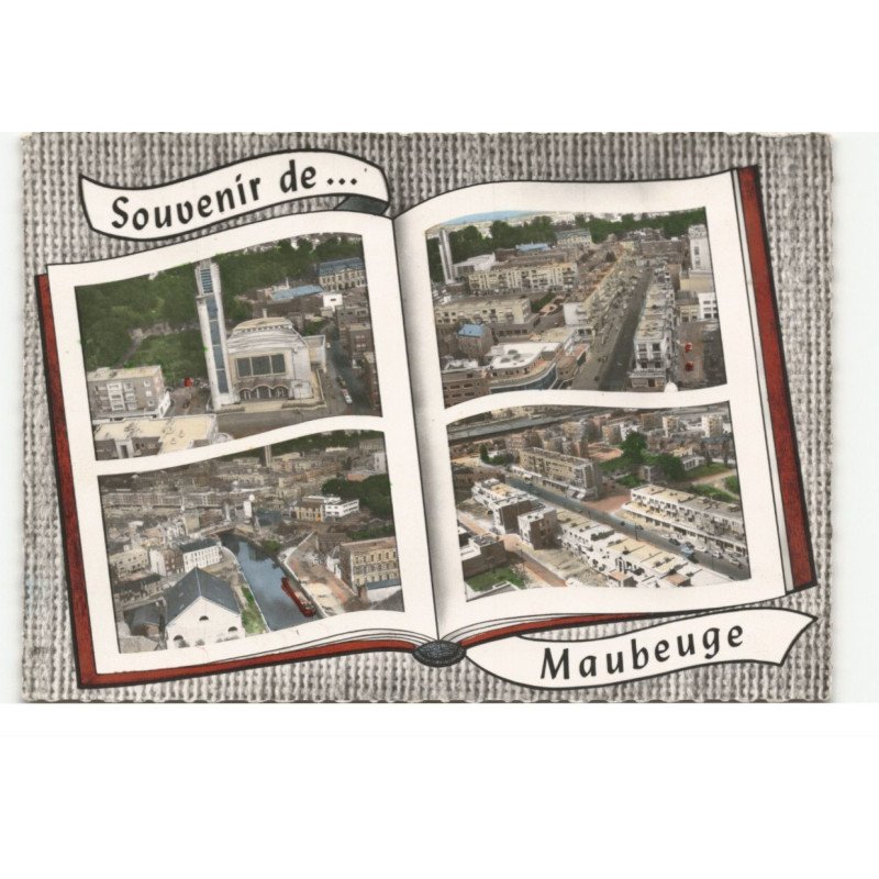 MAUBEUGE: 4 vues vue aérienne 10X15 - très bon état