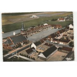 LES MOERES:  grand' place vue aérienne 10X15 - très bon état