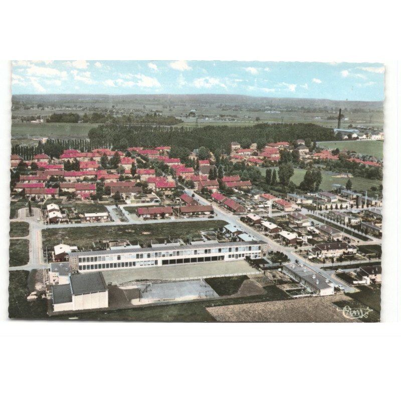 MASNY: cité et groupe scolaire champ-fleuri vue aérienne 10X15 - très bon état