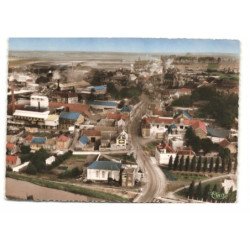 MASNIERES: route nationale, vue générale vue aérienne 10X15 - très bon état