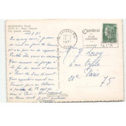 MASNIERES: route nationale, vue générale vue aérienne 10X15 - très bon état