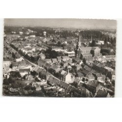 MOUVAUX: rue de lille, église saint-germain vue aérienne 10X15 - très bon état