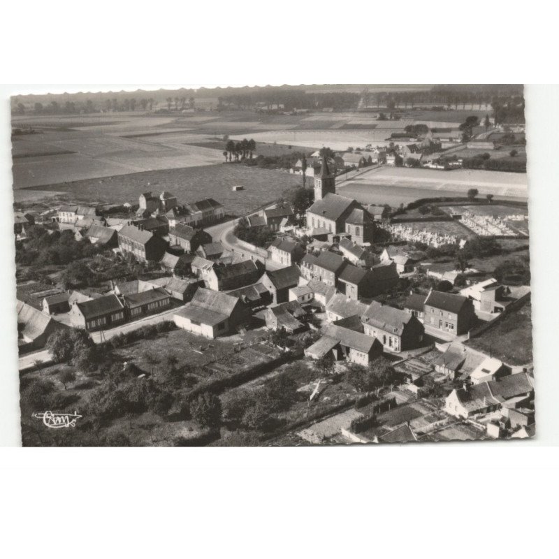 MOUCHIN: église saint-pierre, le centre vue aérienne 10X15 - très bon état