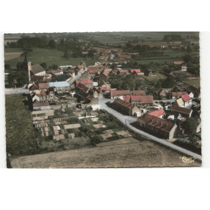 MOUCHIN: église saint-pierre, le centre vue aérienne 10X15 - très bon état