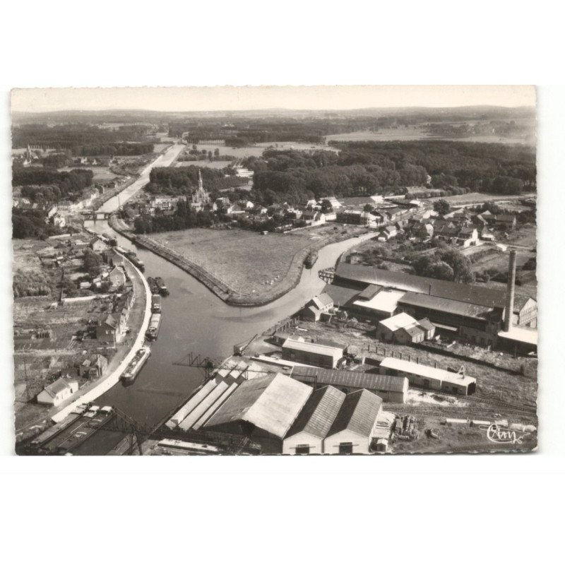 MORTAGNE-du-NORD: vue générale, l'escaut, la scarpe vue aérienne 10X15 - très bon état