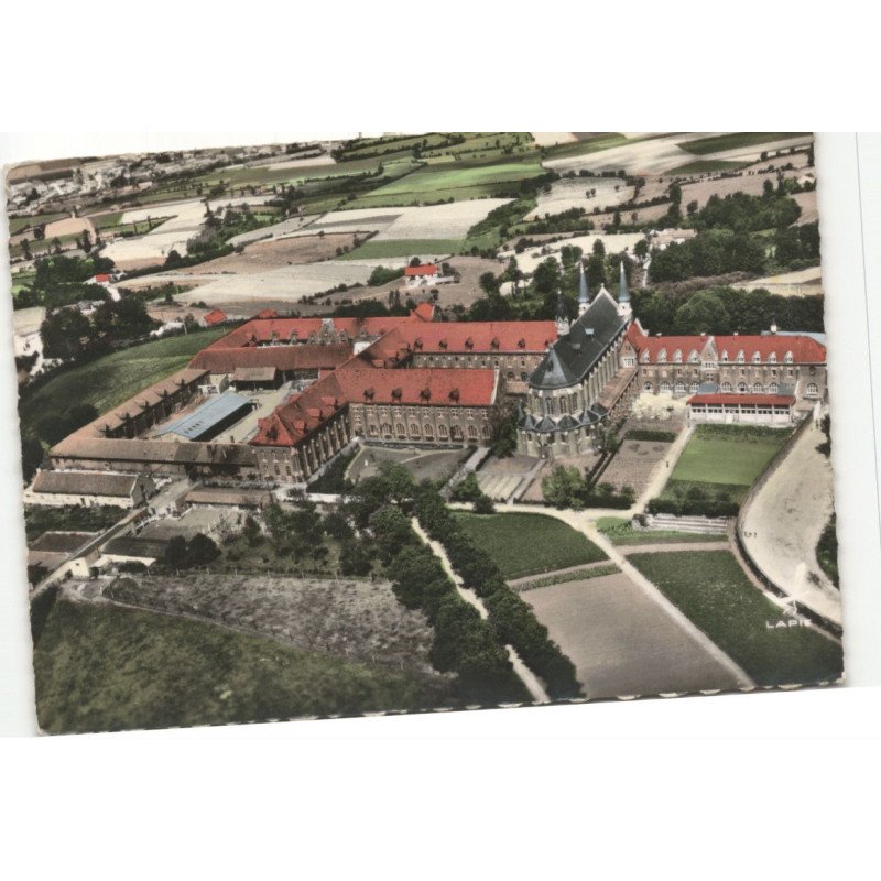 MONT-des-CATS: godewaesvelde, abbaye sainte-marie du mont ordre de citeaux vue aérienne 10X15 - très bon état