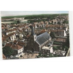 MONS-en-BAROEUL: l'église saint-pierre vue aérienne 10X15 - très bon état