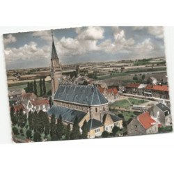 METEREN: la place et l'église vue aérienne 10X15 - très bon état