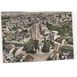 MERVILLE: vue générale, le monument aux morts vue aérienne 10X15 - très bon état