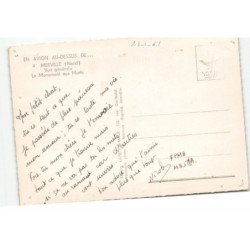 MERVILLE: vue générale, le monument aux morts vue aérienne 10X15 - très bon état