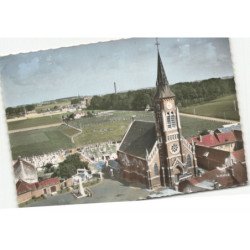 MARQUILLIES: l'église vue aérienne 10X15 - très bon état