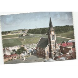 MARQUILLES: l'église vue aérienne 10X15 - très bon état