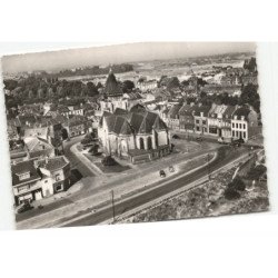 MARCQ-en-BAROEUL: l'église saint-vincent vue aérienne 10X15 - très bon état
