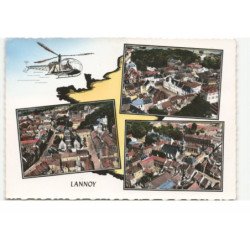 LANNOY: 3 vues vue aérienne 10X15 - très bon état