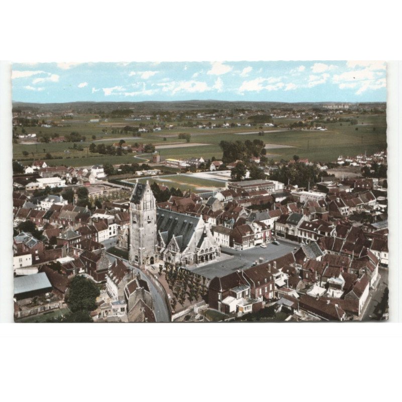 LINSELLES: vue générale vue aérienne 10X15 - très bon état