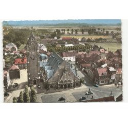 LINSELLES: église notre-dame vue aérienne 10X15 - très bon état