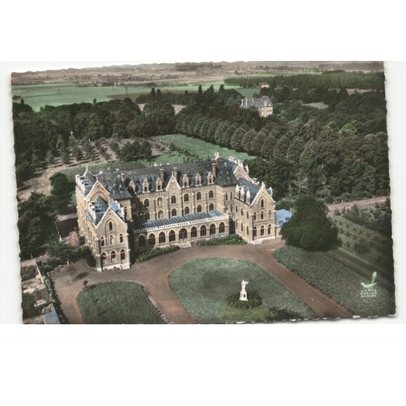 MOUVAUX: notre-dame du hautmont vue aérienne 10X15 - très bon état