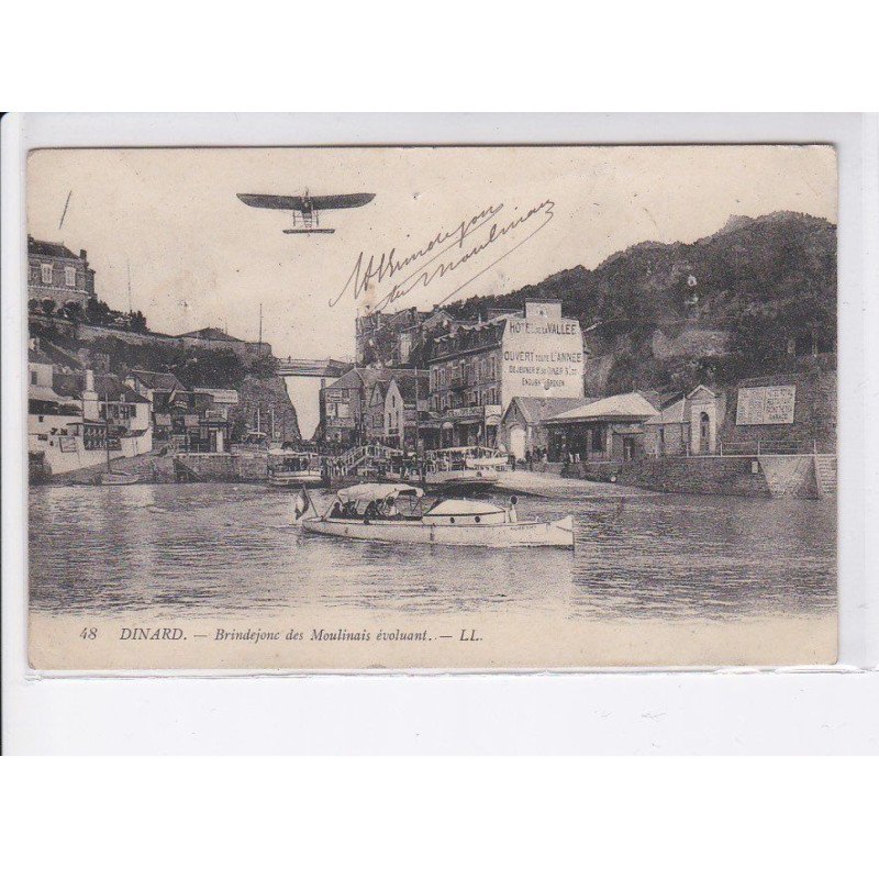 AVIATION: dinard, Brindejonc des moulinais évoluant, autographe - état