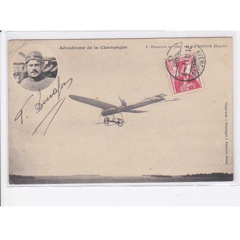 AVIATION: autographe, suisse, aérodrome de la champagne - état