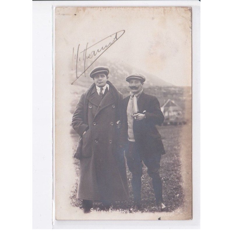 SALINS: autographe de marcel hanriot, aviation - très bon état