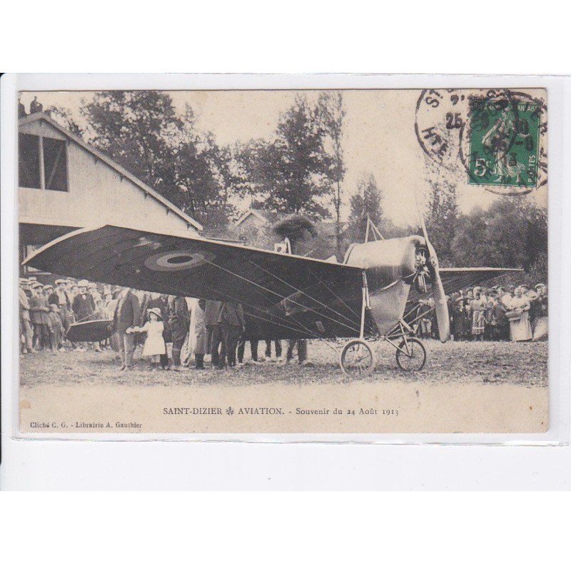 SAINT-DIZIER: aviation, souvenir du 24 août 1913 - très bon état
