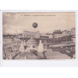 BIARRITZ: lancement d'un ballon à la grande plage - état
