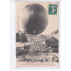 STENAY: aviation, fête 1906 place d'armes ascension d'un ballon de 400 mètres cubes aéronaute Langlois - très bon état