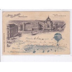 MONTPELLIER: place de la comédie, souvenir du départ du ballon le méditerranéen!!! - état