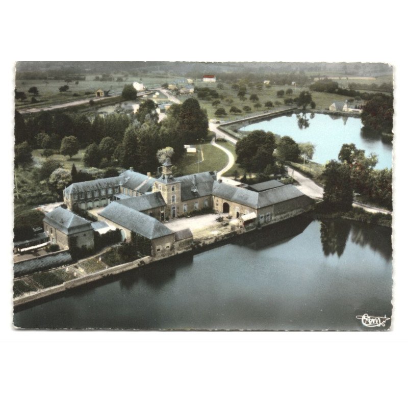 LIESSIES: château de la motte vue aérienne 10X15 - très bon état
