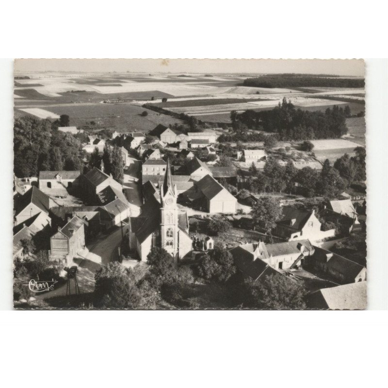 LESDAIN: l'église vue aérienne 10X15 - très bon état