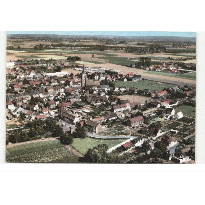 LEERS: vue générale vue aérienne 10X15 - très bon état