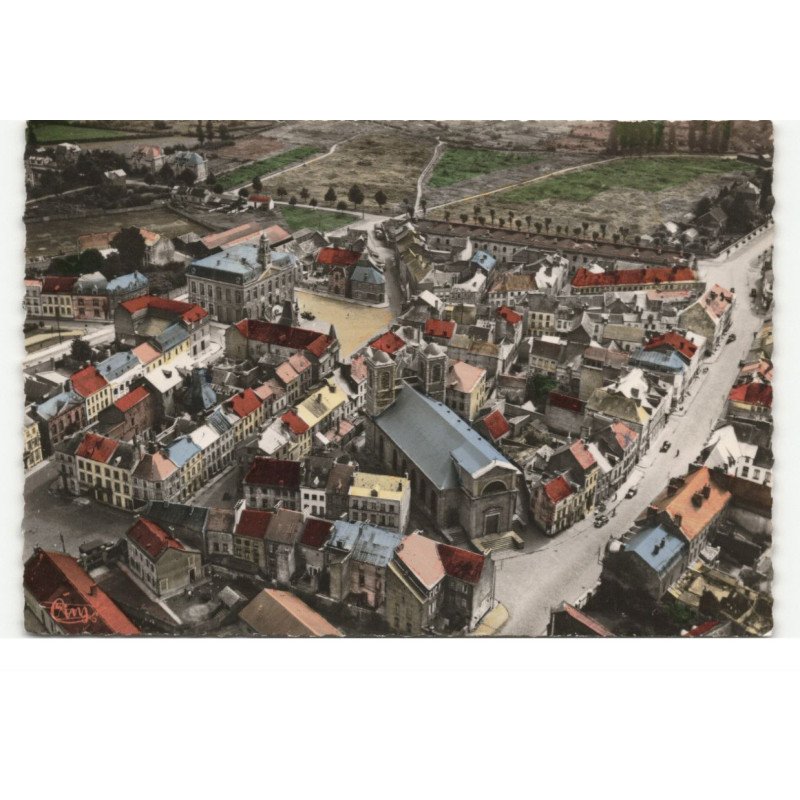 LANDRECIES: vue aérienne 10X15 - très bon état
