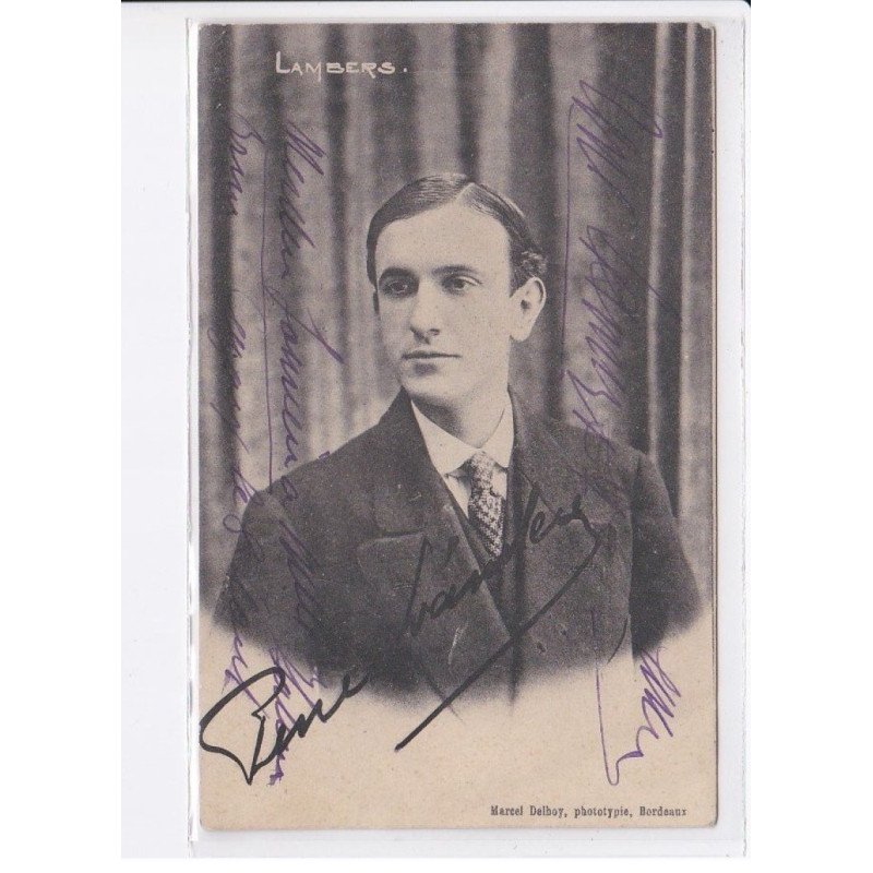 CAZAUX-LAC: autographe, lambers, hydravion - très bon état