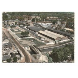 LANDRECIES: le pont du canal et la ville basse vue aérienne 10X15 - très bon état