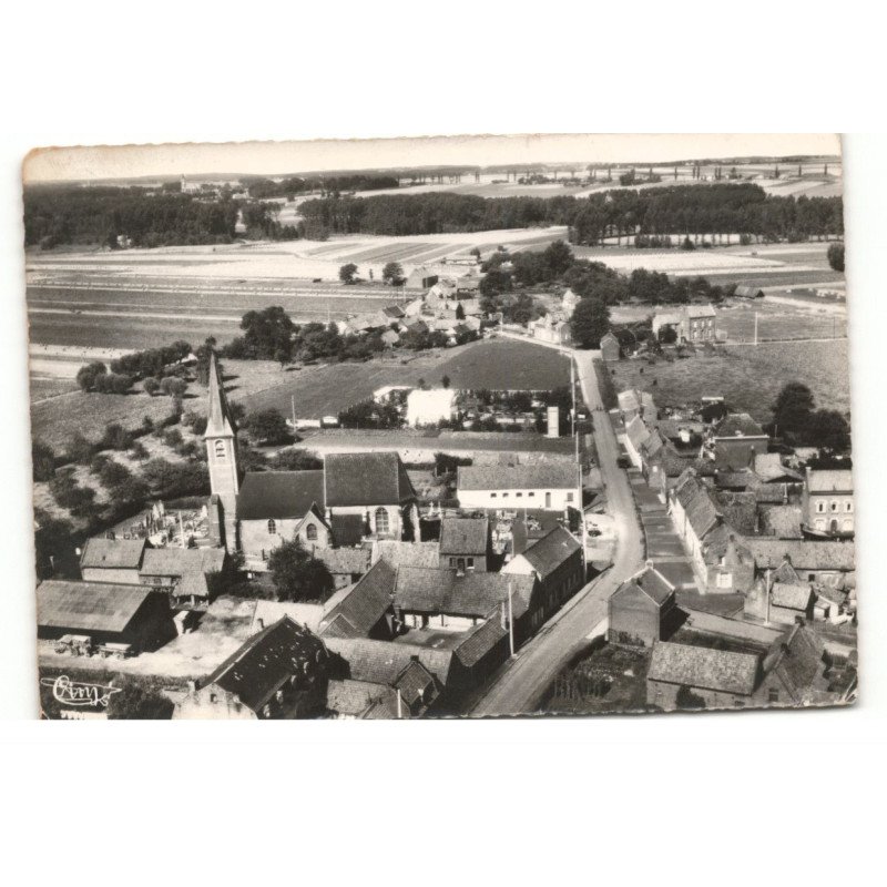 LOUVIL: église saint-martin vue aérienne 10X15 - très bon état