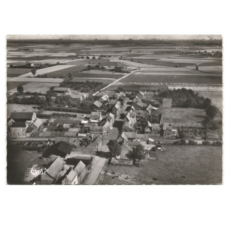 LORGIES: vue générale vue aérienne 10X15 - très bon état
