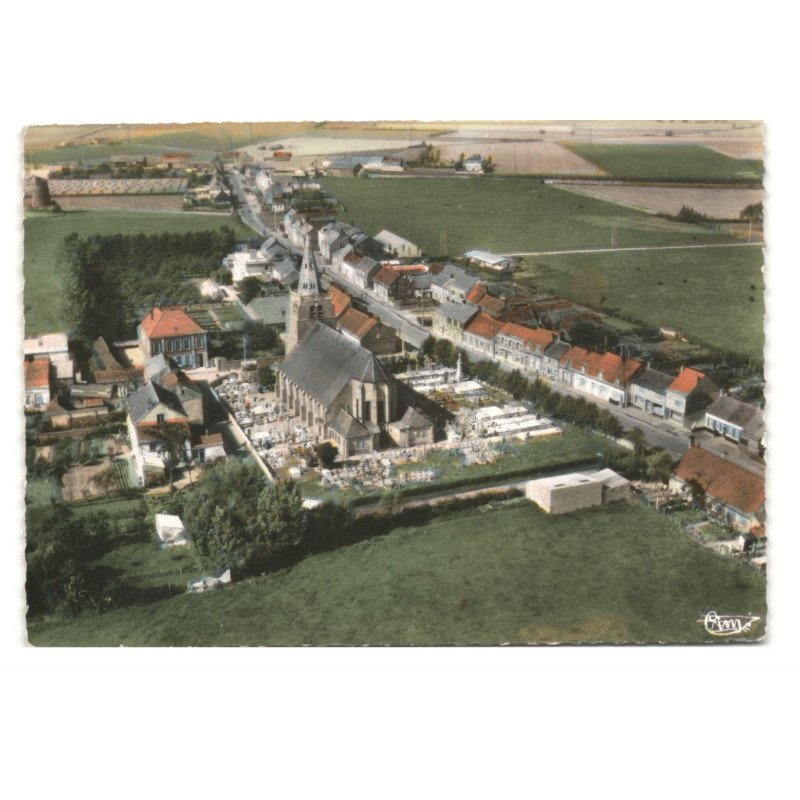 LOOBERGHE: vue générale vue aérienne 10X15 - très bon état