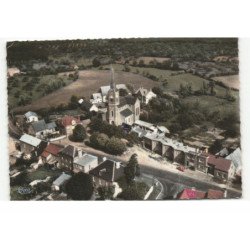 LOCQUIGNOL: l'église, la place vue aérienne 10X15 - très bon état