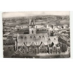 LINSELLES: église notre-dame de linselles vue aérienne 10X15 - très bon état